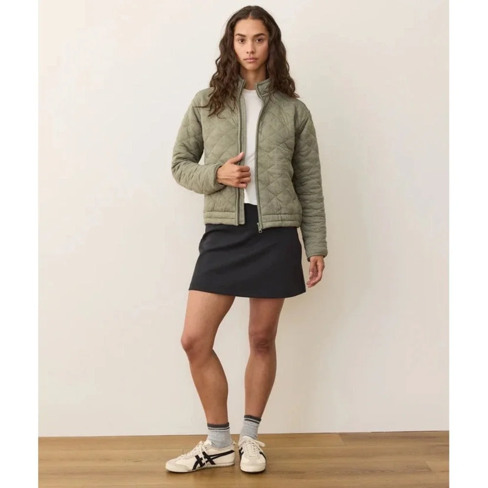 Marine Layer Corbet Quilted Jacket Olive Small New With Tags